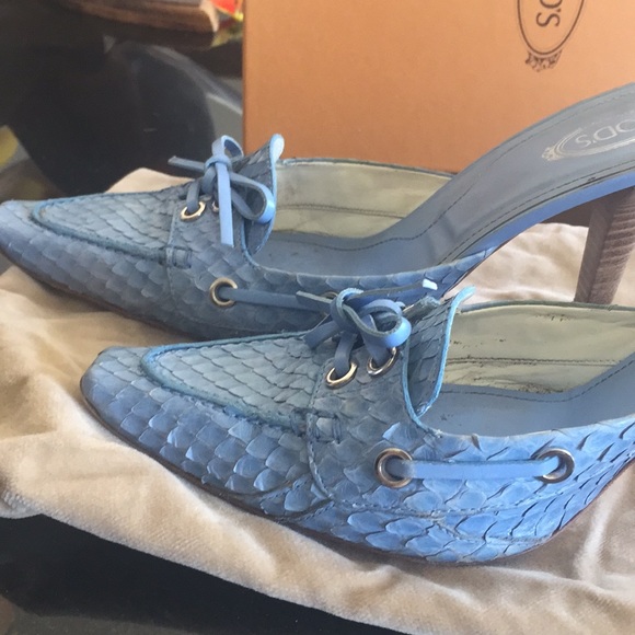 VINTAGE TOD’S BLUE MULES💝HP - Picture 3 of 8